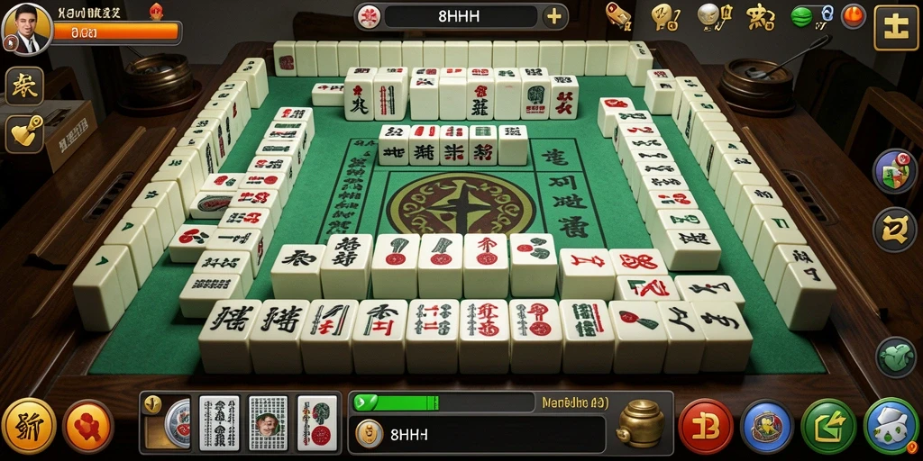 Tampilan gameplay Mahjong di 8HHH yang memukau dan menantang.