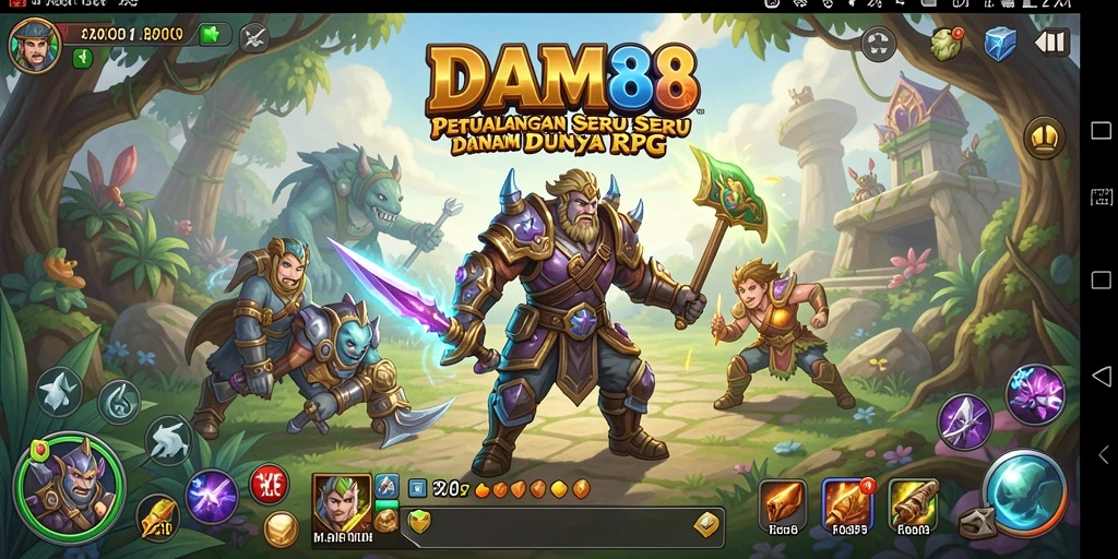 Tampilan dinamis dalam gameplay RPG yang mendebarkan.