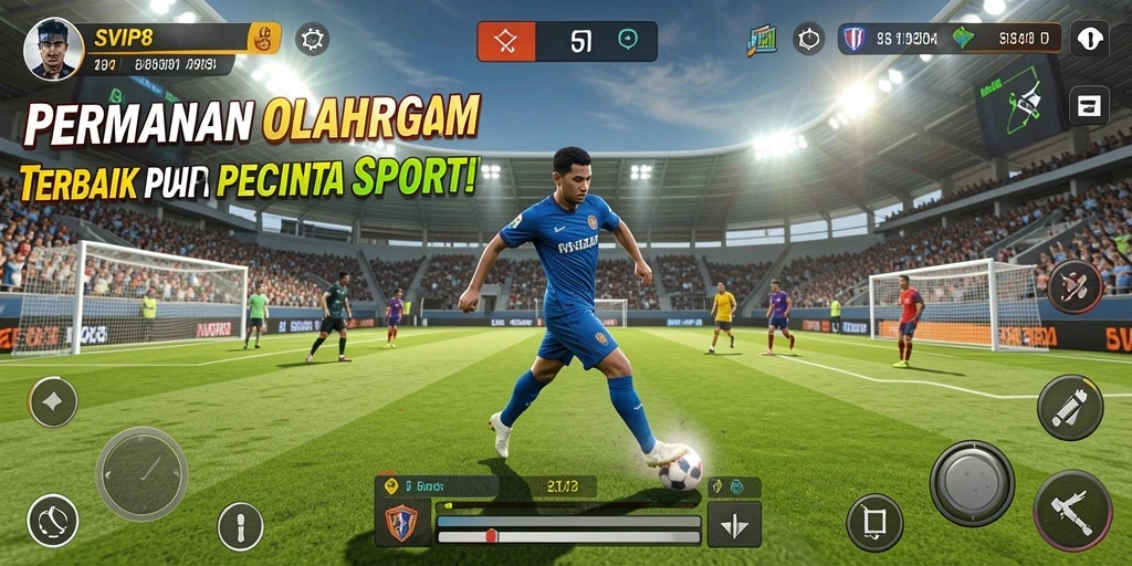Tampilan gameplay seru dalam SVIP8 menunjukkan aksi olahraga yang memukau.